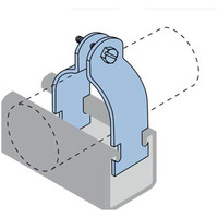 P2030H two piece clamp 25 mm hdg