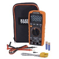 Klein digital multimeter, TRMS auto-ranging, 1000v, temp, low impedance