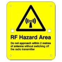 rf hazard within 2 m - 200 x 175 metal