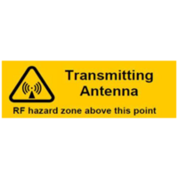 esi infrastructure signs - as trans ante rf haz - 50 x 170 metal