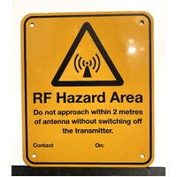 sign # 5a (nm) - as rf hazard area 2 m