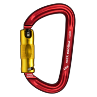 rock exotica RockD twist-lock D carabiner 29kN - standard red