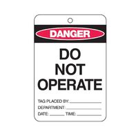 lockout tags - Danger Do Not Operate 