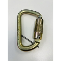 steel D Tri with captive pin 41 kN steel karabiner 20mm triple action