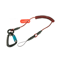 GRIPPS coil e-tether with dual locking carabiner - 0.5kg