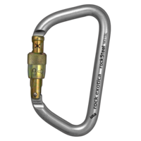 rock exotica RockSteel screw-lock D carabiner - 45kN - standard silver