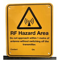 sign # 5b (nm) - as rf hazard area 1 m