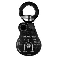 rock exotica single OMNI-BLOCK swivel pulley 38 mm [1.5"] - black