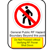 MERCS - 3 no pedestrian access general public sign