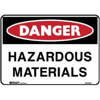 danger hazardous materials sign - metal