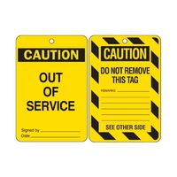 lockout tags - caution out of service