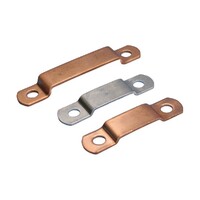 clip, copper, 2 hole for 25 x 3 mm tape